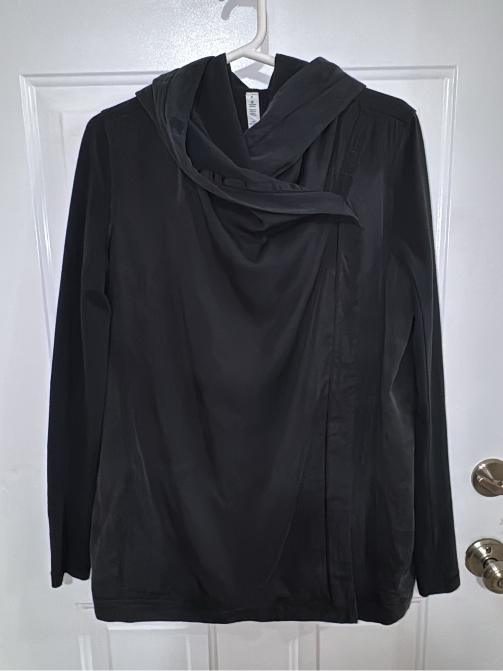 lululemon athletica  vintage  charcoal draped hood jacket